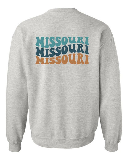 Colorful Groovy Missouri Crewneck Sweatshirt