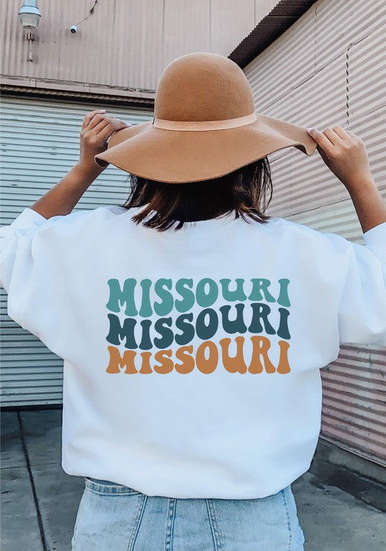 Colorful Groovy Missouri Crewneck Sweatshirt