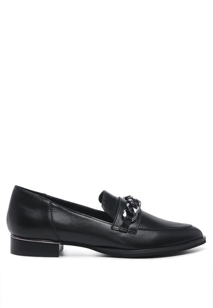 POLA Leather Horsebit Loafers