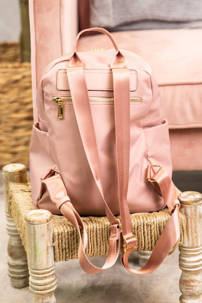 MAMA Lux Backpack Gold Zipper Bag