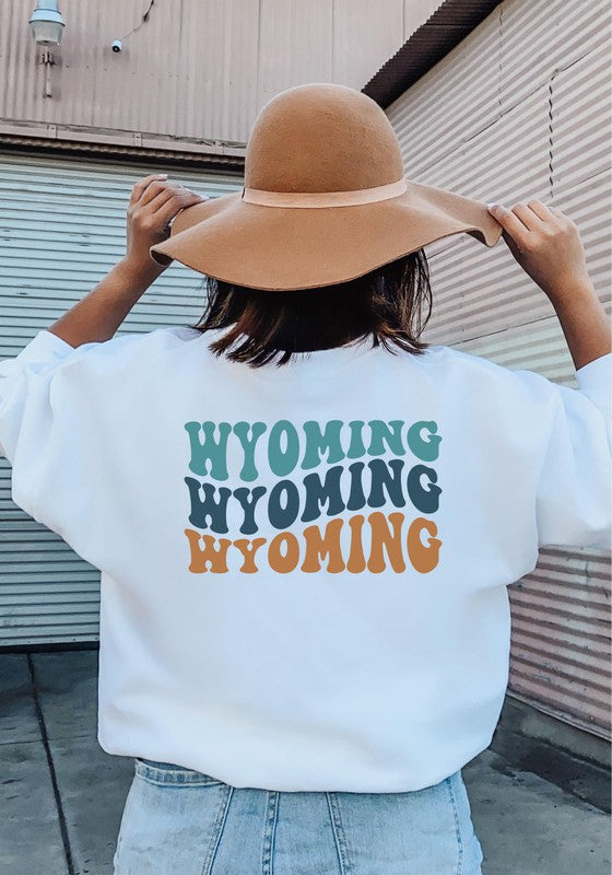 Colorful Groovy Wyoming Crewneck Sweatshirt