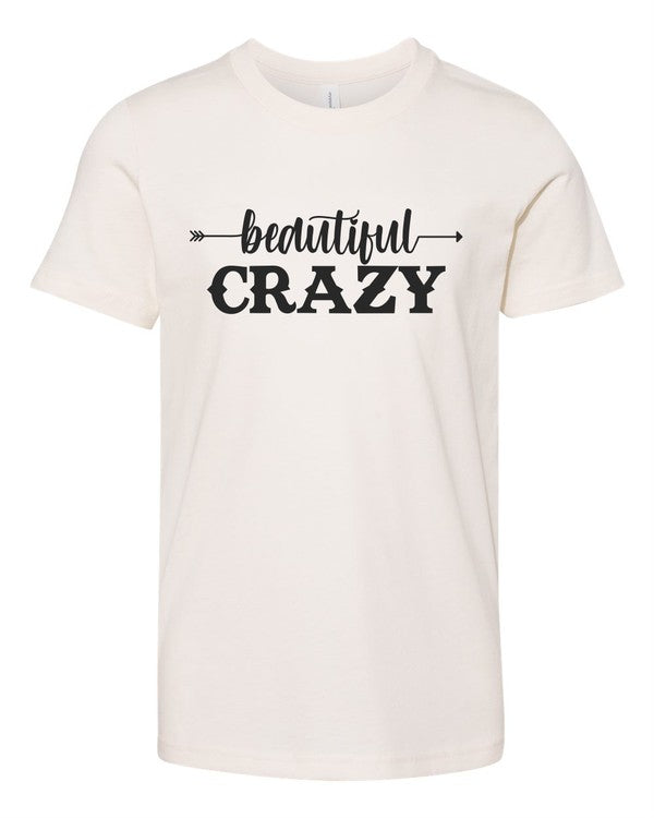 Youth Beautiful Crazy Crewneck Tee