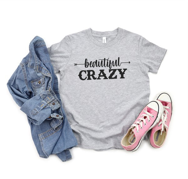 Youth Beautiful Crazy Crewneck Tee