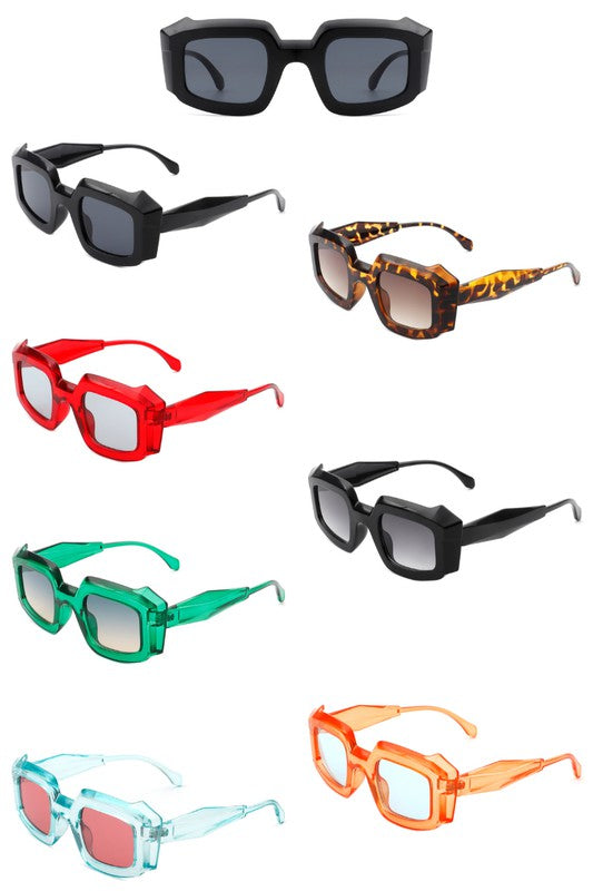 Futuristic Square Chunky Geometric Sunglasses