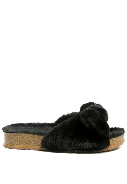 FUZZ BOW FUR FLATS