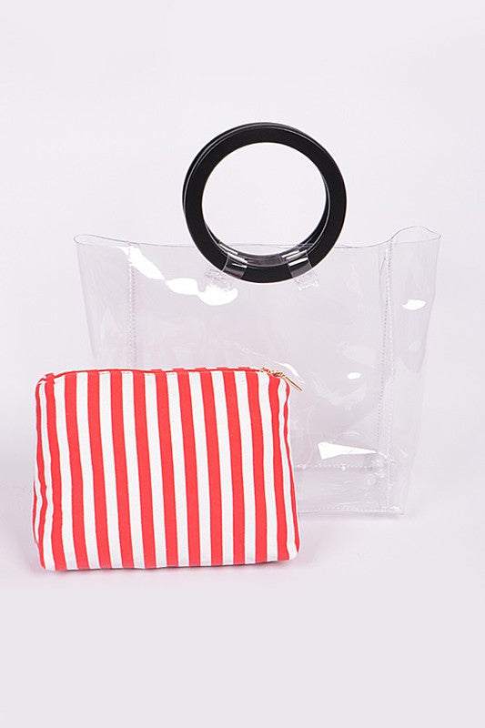 2 In 1 Clear Transparent Bag Set