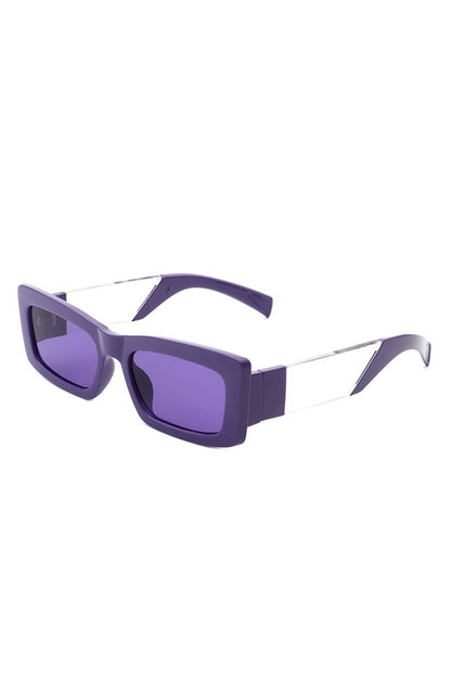 Rectangle Narrow Slim Retro Square Sunglasses