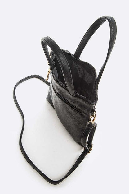 Pearl Accent Black Girl Pride Top Handle Bag