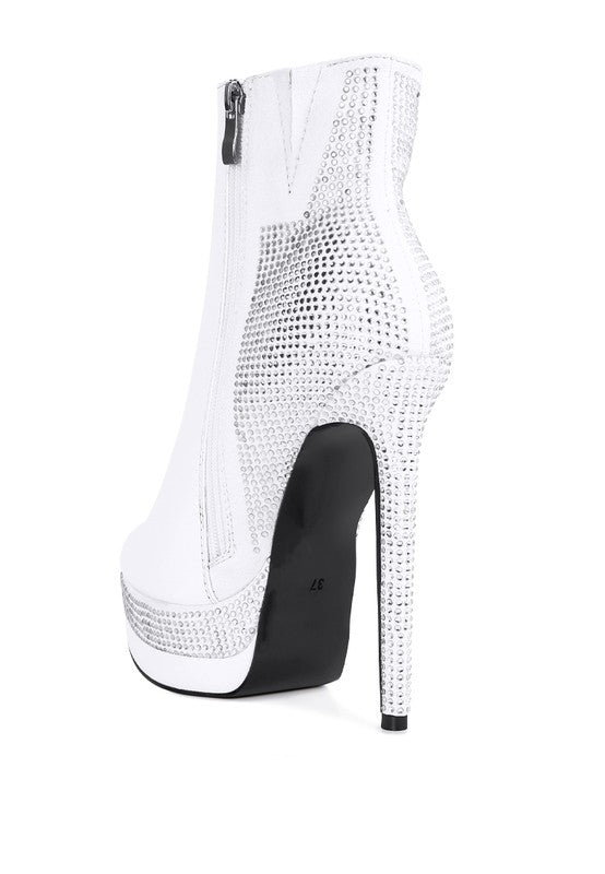 ENCANTO Diamante Set High Heeled Ankle Boot