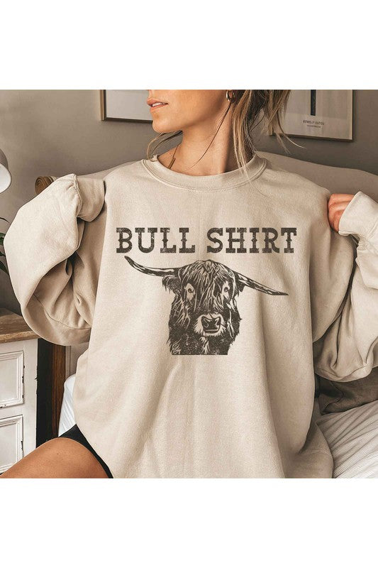 BULL SHIRT GRAPHIC SWEATSHIRT PLUS SIZE