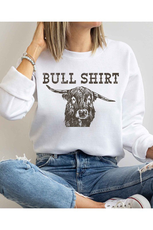 BULL SHIRT GRAPHIC SWEATSHIRT PLUS SIZE