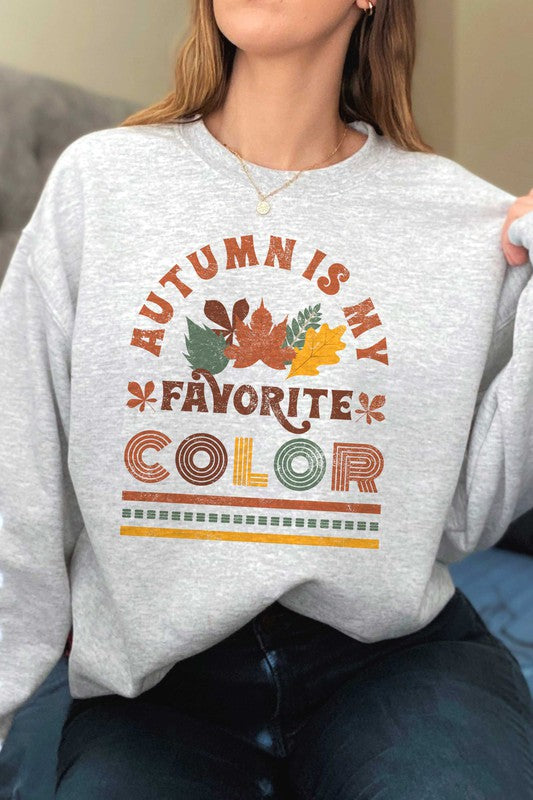 AUTUMN IS MY FAVORITE COLOR GRAPHIC SWEATSHIRT