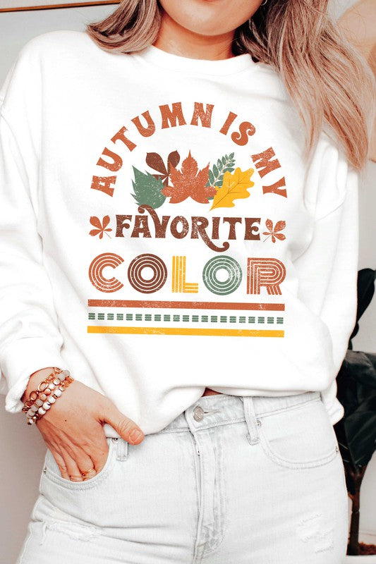 AUTUMN IS MY FAVORITE COLOR GRAPHIC SWEATSHIRT