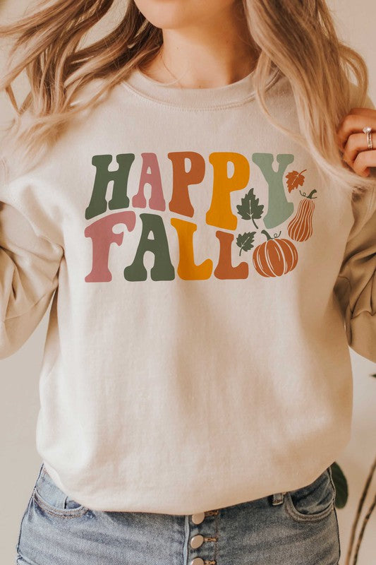 HAPPY FALL GRAPHIC SWEATSHIRT