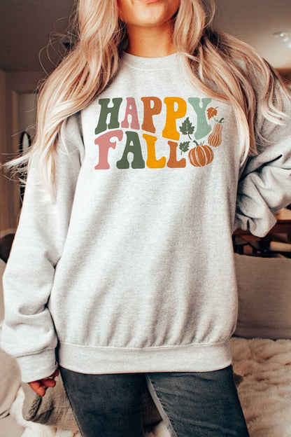 HAPPY FALL GRAPHIC SWEATSHIRT