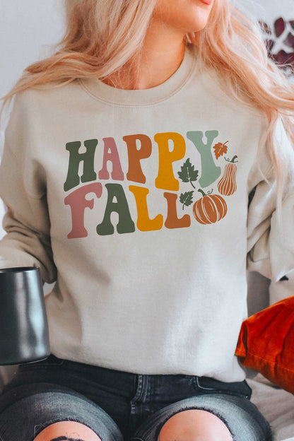 HAPPY FALL GRAPHIC SWEATSHIRT