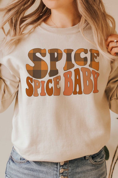 PLAID SPICE SPICE BABY GRAPHIC SWEATSHIRT