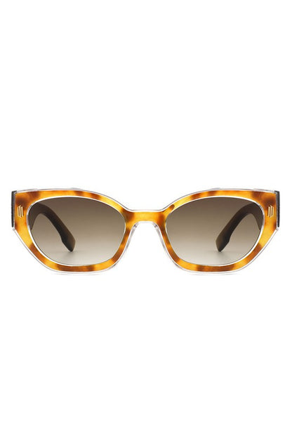 Geometric Retro Round Narrow Cat Eye Sunglasses