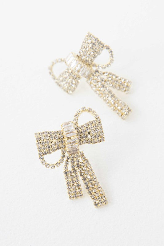 Crystal Bow Earrings