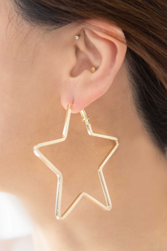 2D Shapes Asymmetrical Hoop Earrings