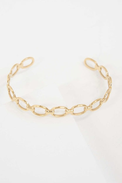 Oval Link Cuff Bracelet