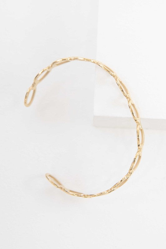 Oval Link Cuff Bracelet