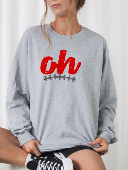 Ohio Football Stitch Gameday Crewneck Sweatshirt