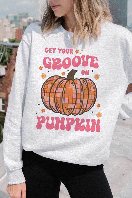 GET YOUR GROOVE ON DISCO PUMPKIN SWEATSHIRT