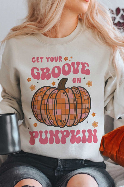 GET YOUR GROOVE ON DISCO PUMPKIN SWEATSHIRT