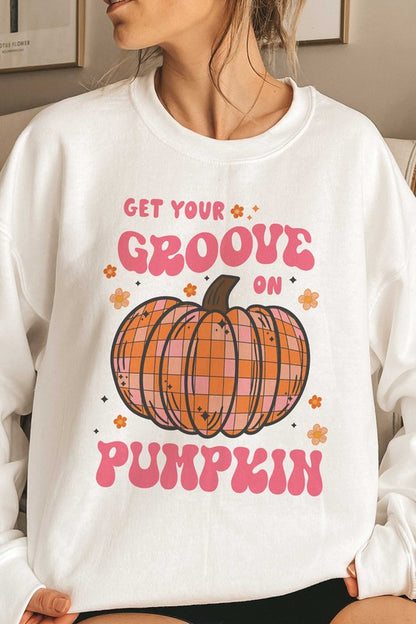 GET YOUR GROOVE ON DISCO PUMPKIN SWEATSHIRT