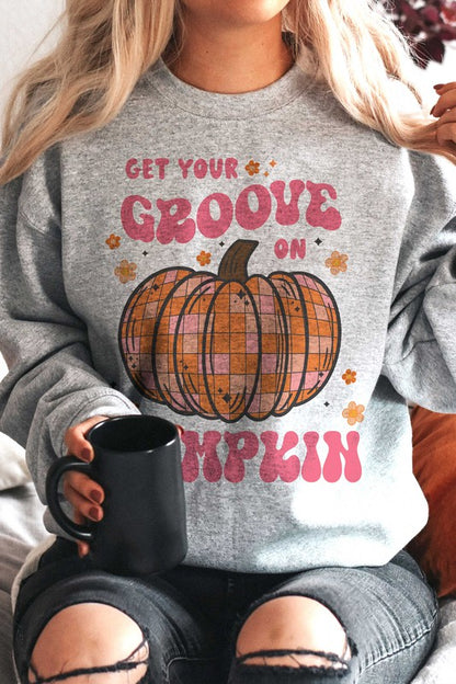 GET YOUR GROOVE ON DISCO PUMPKIN SWEATSHIRT