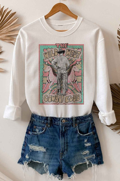 WILD WEST COWBOY GRAPHIC PLUS SIZE SWEATSHIRT