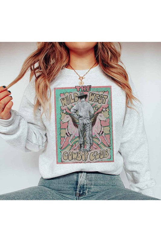 WILD WEST COWBOY GRAPHIC PLUS SIZE SWEATSHIRT