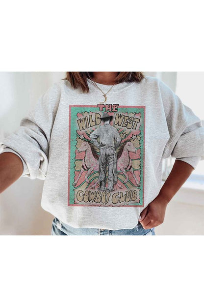 WILD WEST COWBOY GRAPHIC SWEATSHIRT