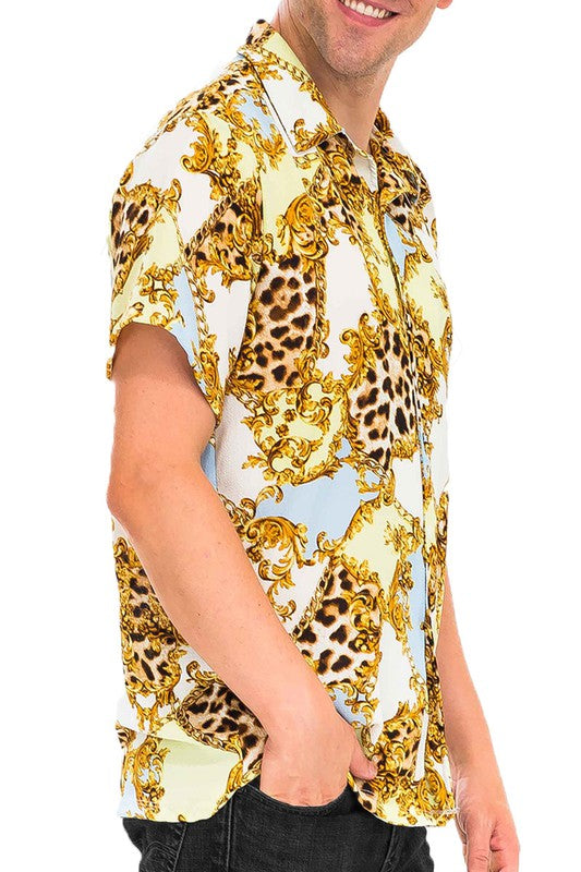 Leopard Cheetah Button Down Shirt