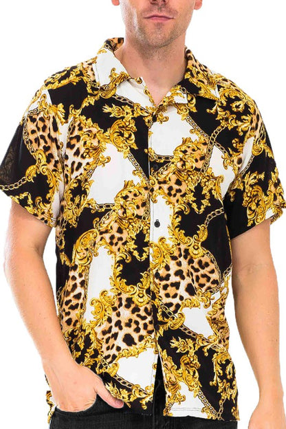 Leopard Cheetah Button Down Shirt