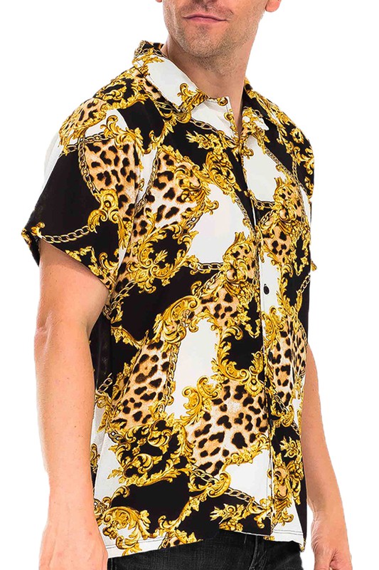 Leopard Cheetah Button Down Shirt