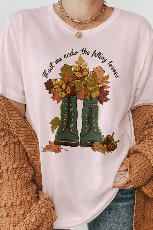 Meet Me Under The Falling Leaves Graphic Tee PLUS