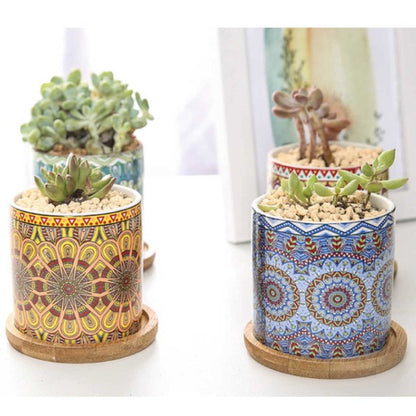 Mandala Planter Set of 4