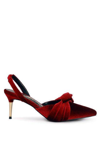 mayfair velvet high heeled mule sandals