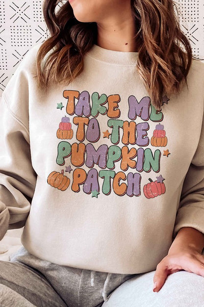 TAKE ME TO THE PUMPKIN PATCH GRAPHIC SWEATSHIRT