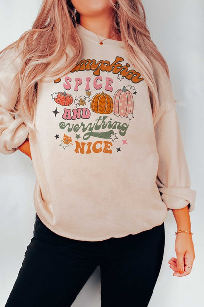 PUMPKIN SPICE AND EVERYTHING NICE SWEATSHIRT