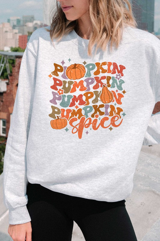 PUMPKIN SPICE GRAPHIC SWEATSHIRT