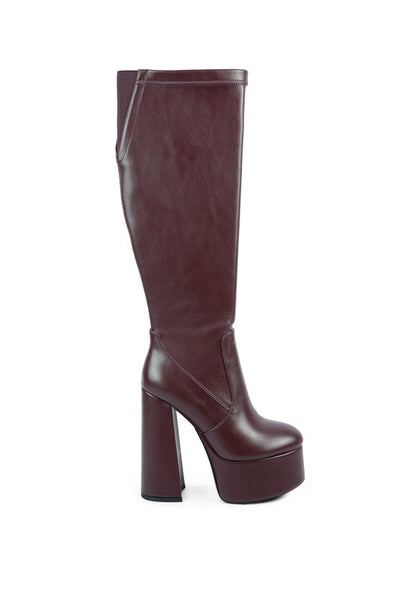 Coraline High Block Heeled Calf Boots