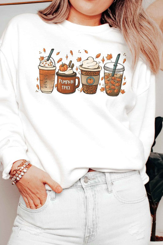 PUMPKIN SPICE LATTES GRAPHIC SWEATSHIRT