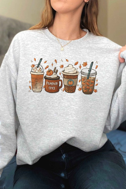 PUMPKIN SPICE LATTES GRAPHIC SWEATSHIRT