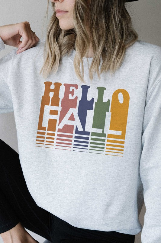 HELLO FALL GRAPHIC SWEATSHIRT