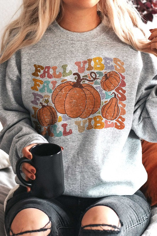 FALL VIBES PUMPKINS GRAPHIC SWEATSHIRT