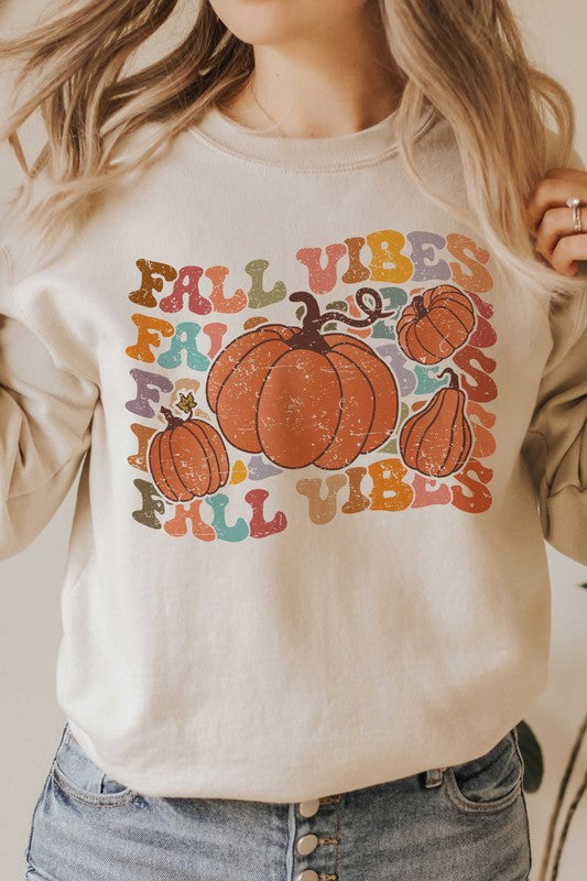 FALL VIBES PUMPKINS GRAPHIC SWEATSHIRT