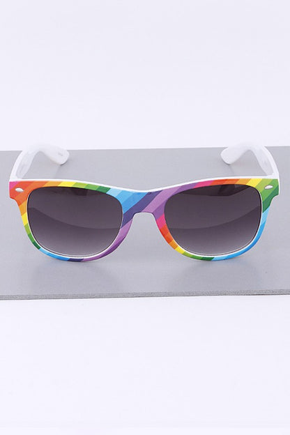 Rainbow Color Pride Wayfarer Sunglasses Set